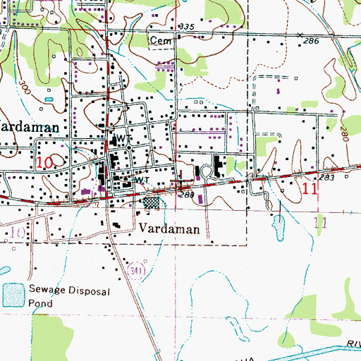 Topographic Map of Church of the Lord Jesus Christ, MS