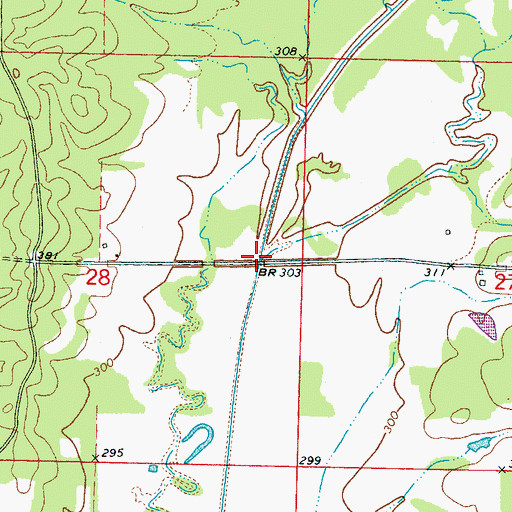 Topographic Map of Cook Creek, MS