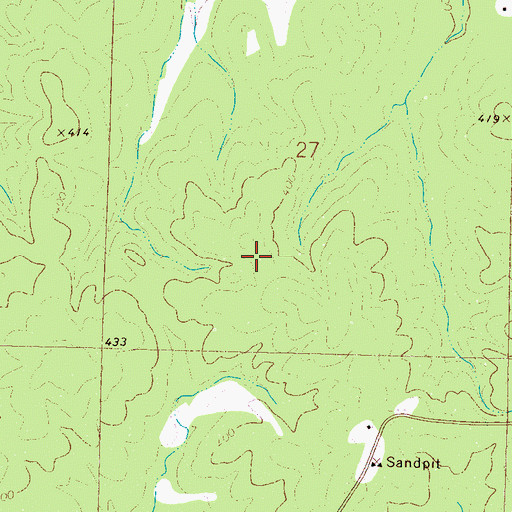 Topographic Map of Erin (historical), MS