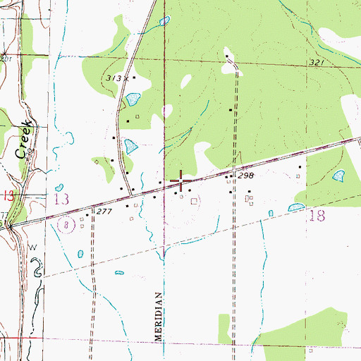 Topographic Map of Hollis, MS