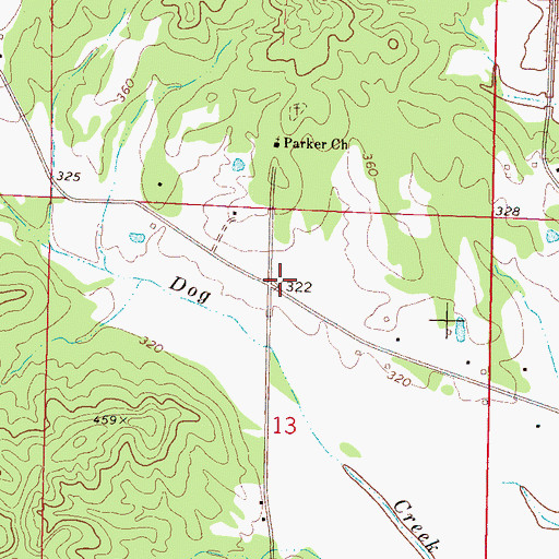 Topographic Map of Trusty (historical), MS