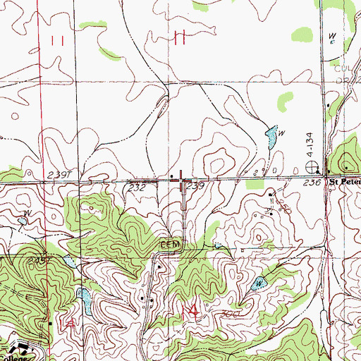 Topographic Map of Eliphaz, MS