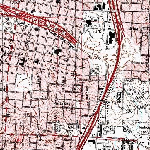 Topographic Map of Jesus House of Prayer, AR