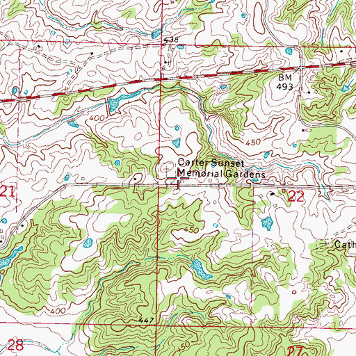 Topographic Map of Ellis Chapel School (historical), MS