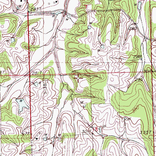Topographic Map of Ruffin (historical), MS