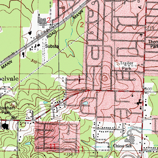 Topographic Map of Kingdom Hall of Jehovahs Witnesses, AR