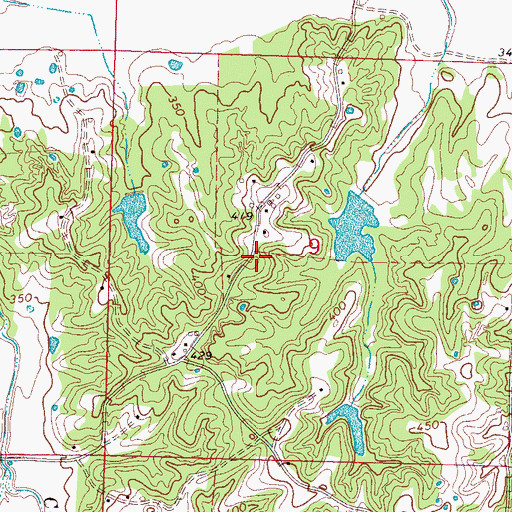 Topographic Map of Worrier School (historical), MS