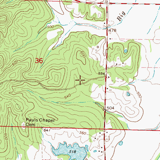 Topographic Map of Concord School (historical), MS
