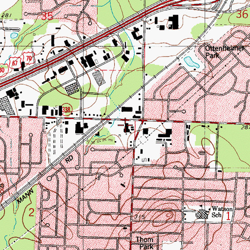 Topographic Map of Life Line Kindergarten, AR