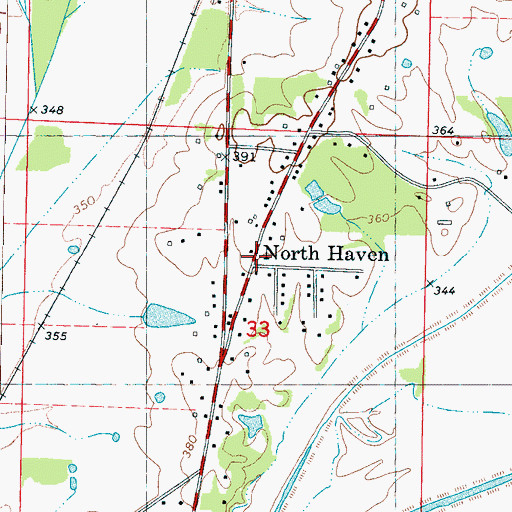 Topographic Map of North Haven, MS