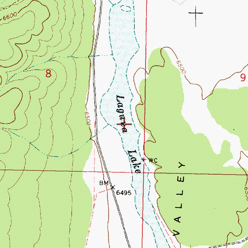 Topographic Map of Laguna Lake, AZ