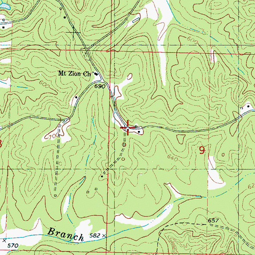 Topographic Map of Owen (historical), MS