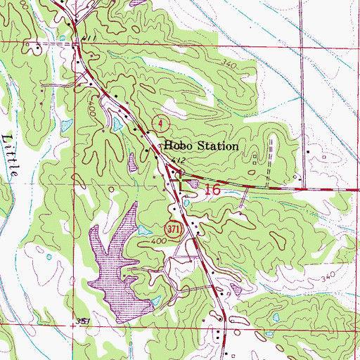 Topographic Map of Big Brown Creek Church (historical), MS