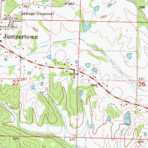 Topographic Map of Dalton School (historical), MS