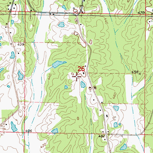 Topographic Map of Robertson School (historical), MS