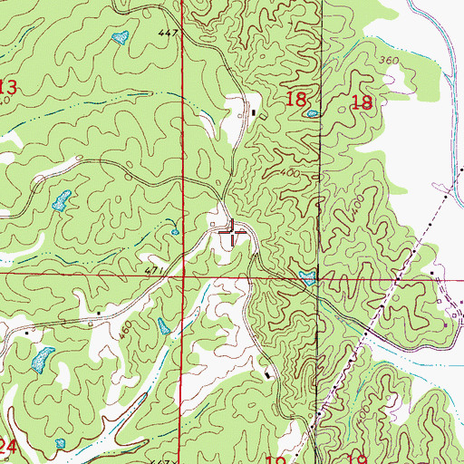 Topographic Map of Shady Grove School (historical), MS