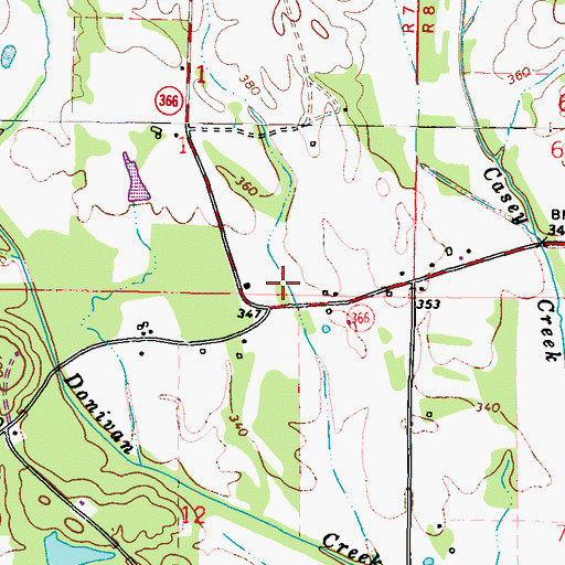 Topographic Map of South Prentiss School (historical), MS