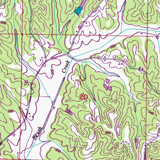 Topographic Map of Williams Cemetery, MS