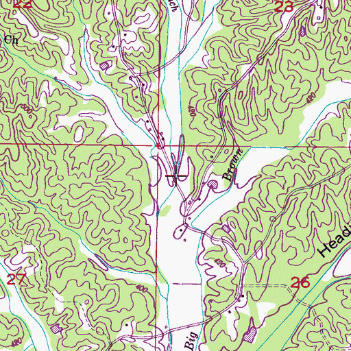 Topographic Map of Wittis Creek, MS