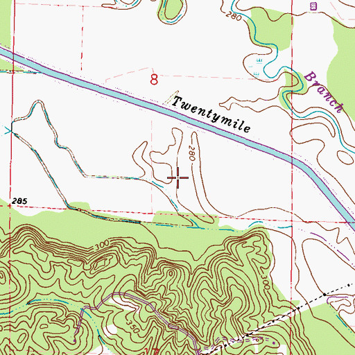 Topographic Map of Cummings (historical), MS