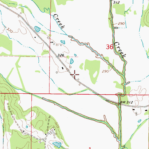 Topographic Map of Grimes (historical), MS