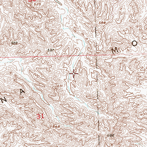 Topographic Map of Laguna Mountains, AZ
