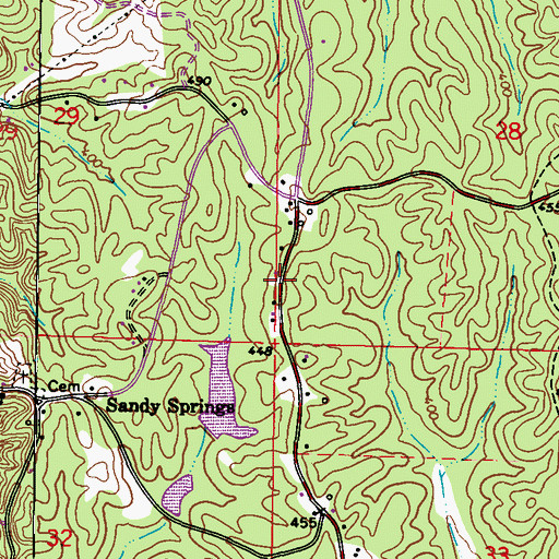 Topographic Map of Ryans Well (historical), MS