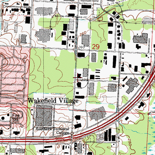 Topographic Map of Living Truth Worship Center, AR