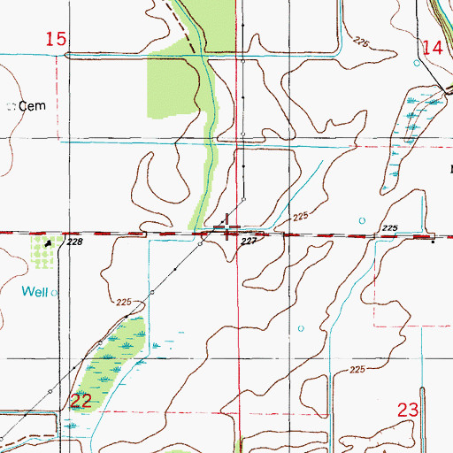 Topographic Map of Lone Star School (historical), AR