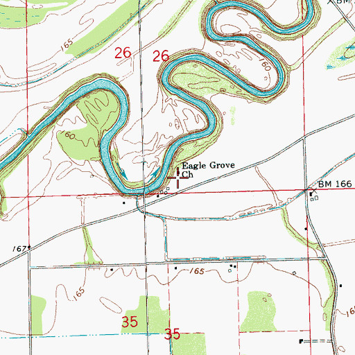 Topographic Map of Arkadelphia School (historical), MS