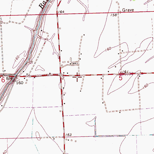 Topographic Map of Bellview School (historical), MS