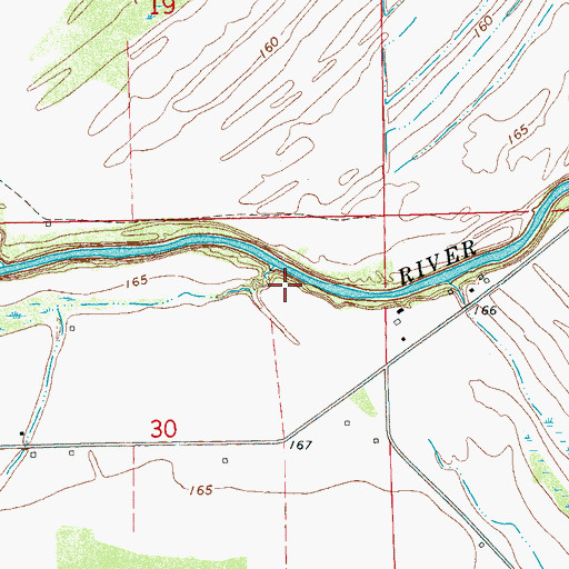 Topographic Map of Butler Chapel (historical), MS
