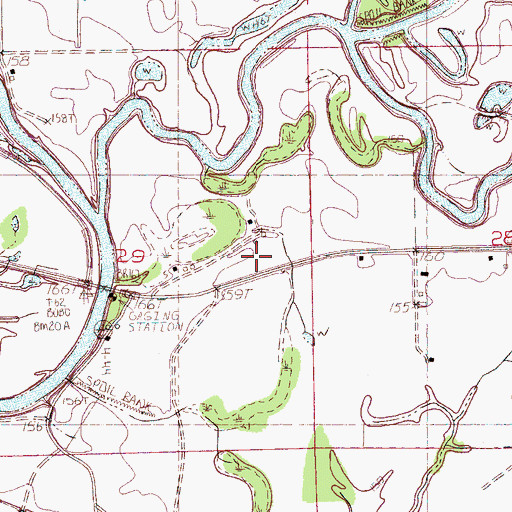 Topographic Map of Camal White School (historical), MS