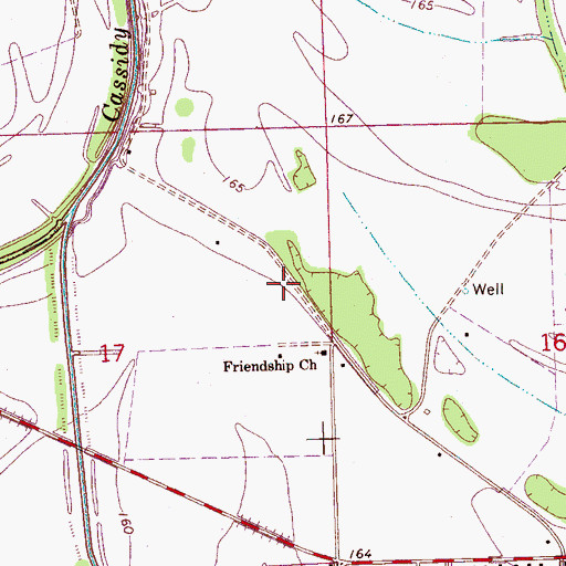 Topographic Map of Cypress Church (historical), MS