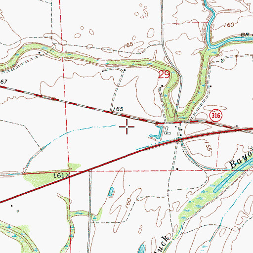 Topographic Map of Hills Precinct (historical), MS