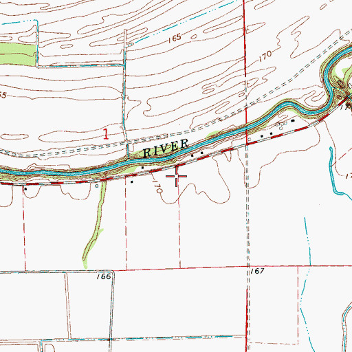 Topographic Map of Holly Grove School (historical), MS