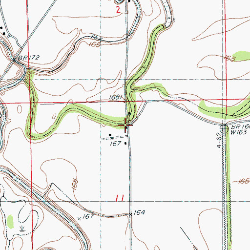 Topographic Map of James Church, MS