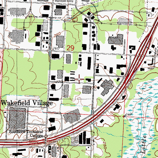 Topographic Map of Longley School (historical), AR
