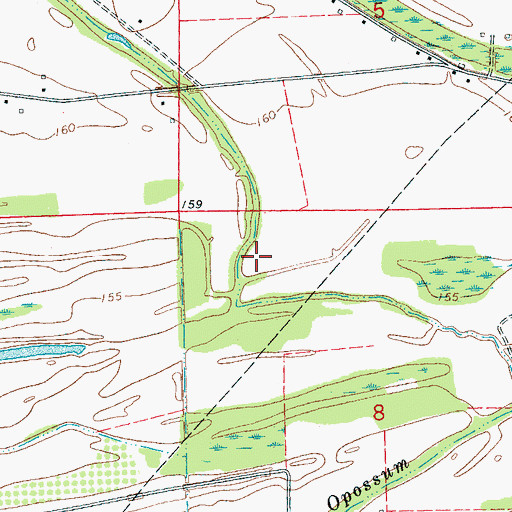 Topographic Map of Mount Kingdom Church (historical), MS
