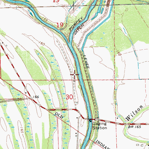 Topographic Map of New Light Church (historical), MS