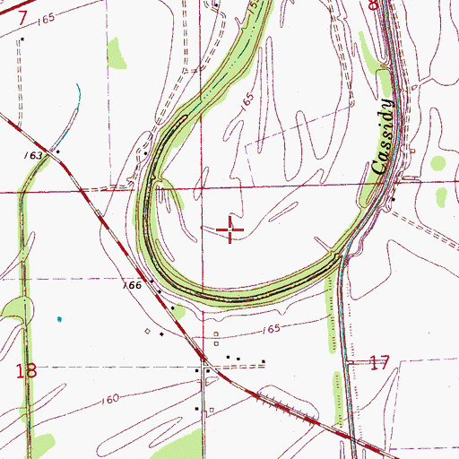 Topographic Map of Oxbow Bend, MS