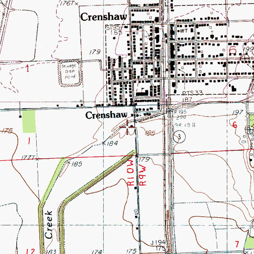 Topographic Map of Pleasant Grove Church (historical), MS