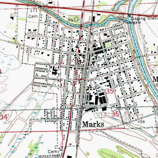Topographic Map of Silent Grove Baptist Church, MS