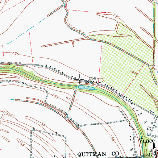 Topographic Map of Sturdevant Chapel (historical), MS