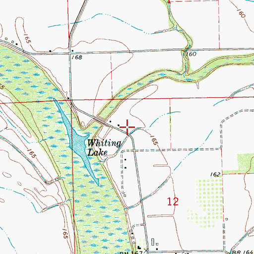 Topographic Map of Whiting Chapel (historical), MS