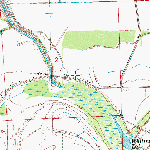 Topographic Map of Whiting School (historical), MS