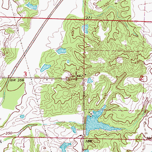 Topographic Map of Bennie School (historical), MS