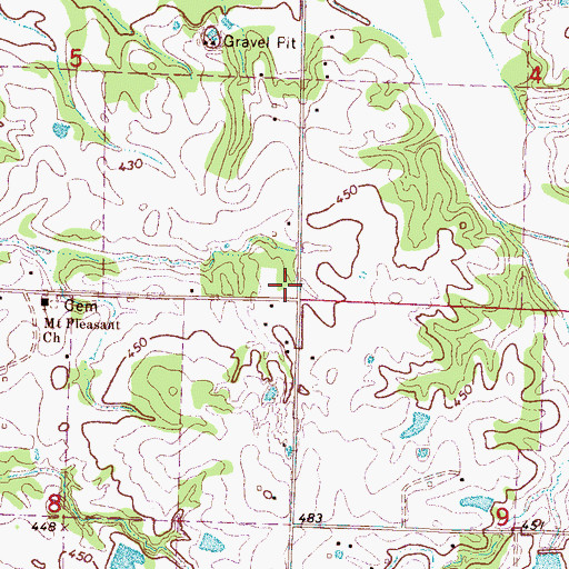 Topographic Map of Chickasaw School (historical), MS