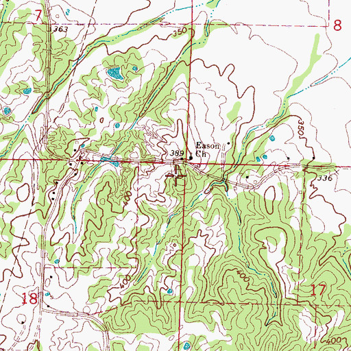 Topographic Map of Eason School (historical), MS