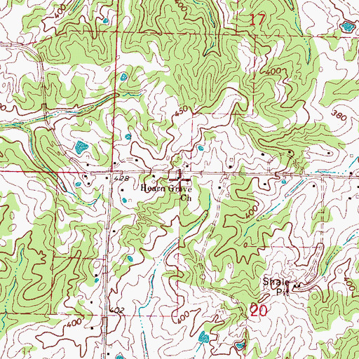 Topographic Map of Hearn Grove School (historical), MS
